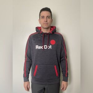 Augusta Sportswear RedDot Hoodie Adult L Gray Athletic Pullover Moisture Wicking